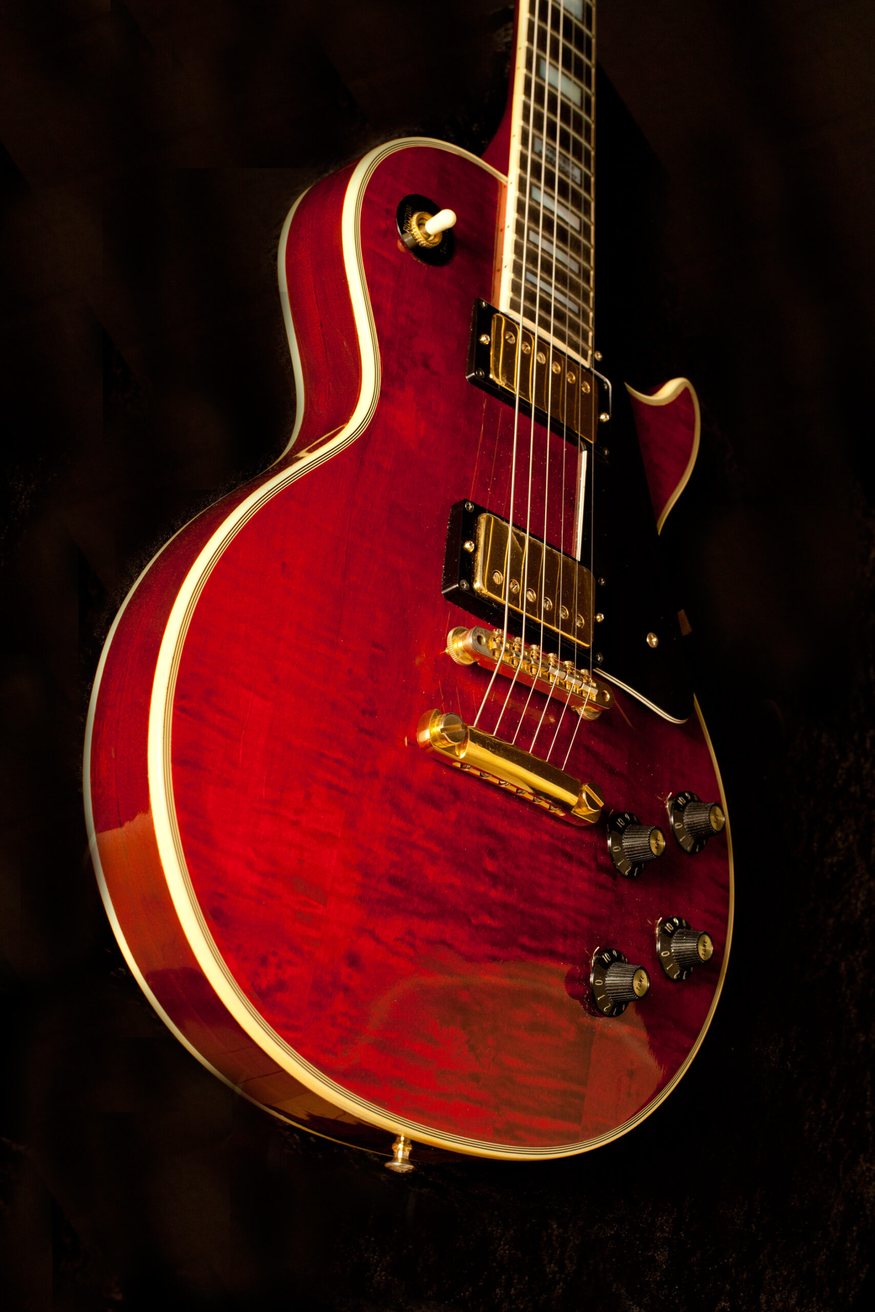 Gibson Les Paul Custom 1975 Wine Red all Original - Image 6