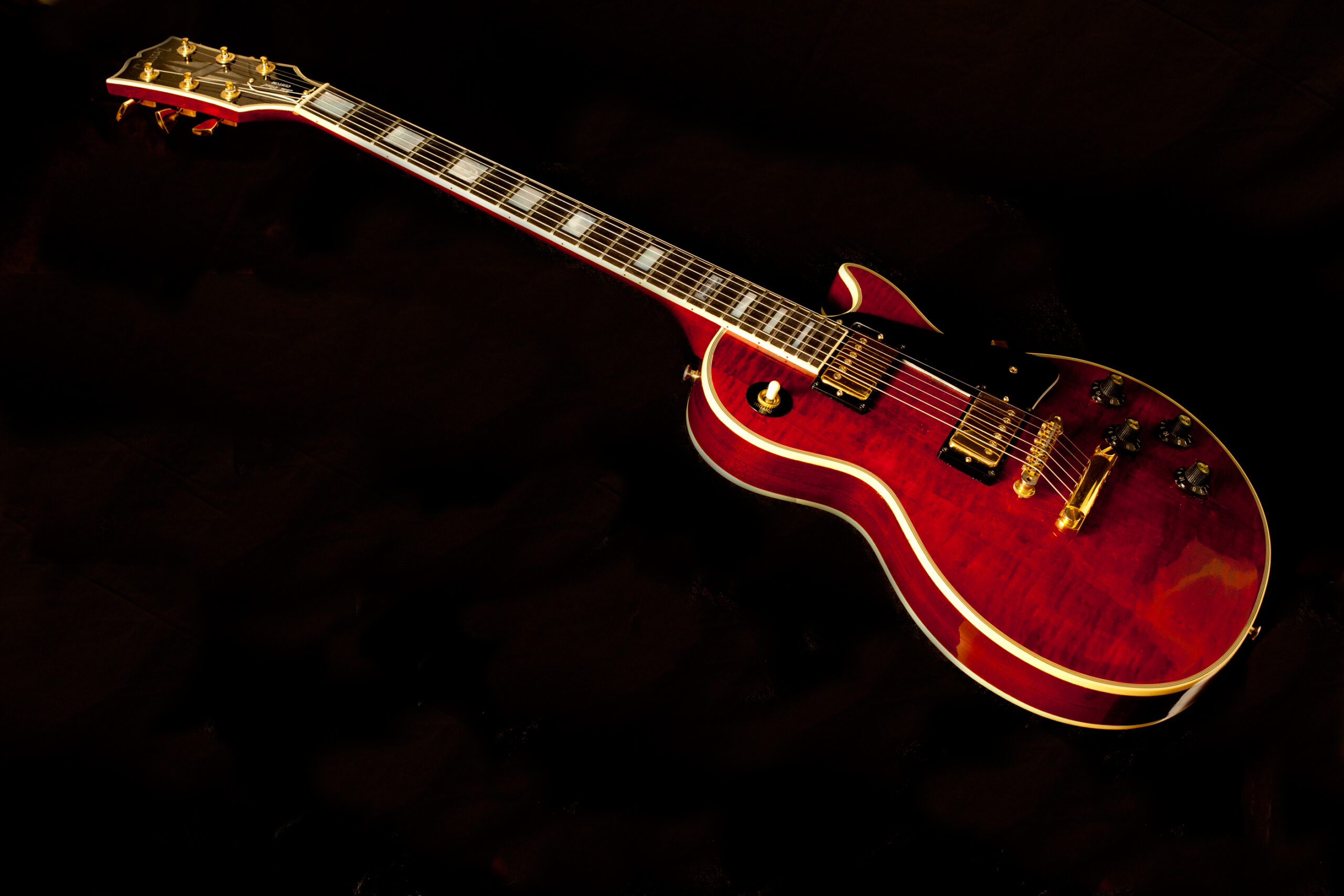 Gibson Les Paul Custom 1975 Wine Red all Original - Image 2