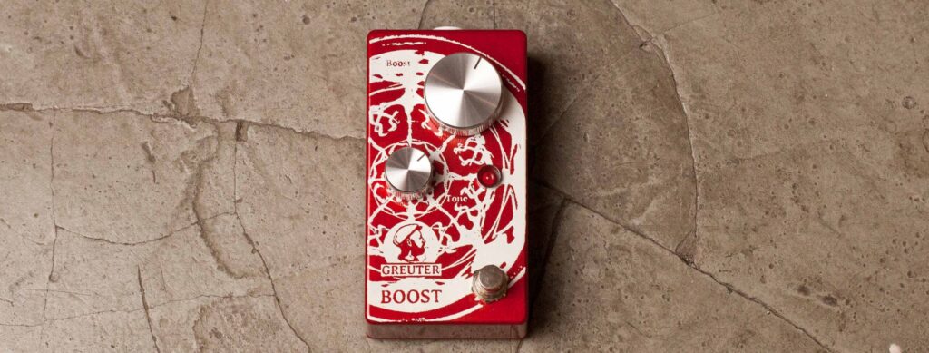 Greuter Audio Boost White on Metallic Red