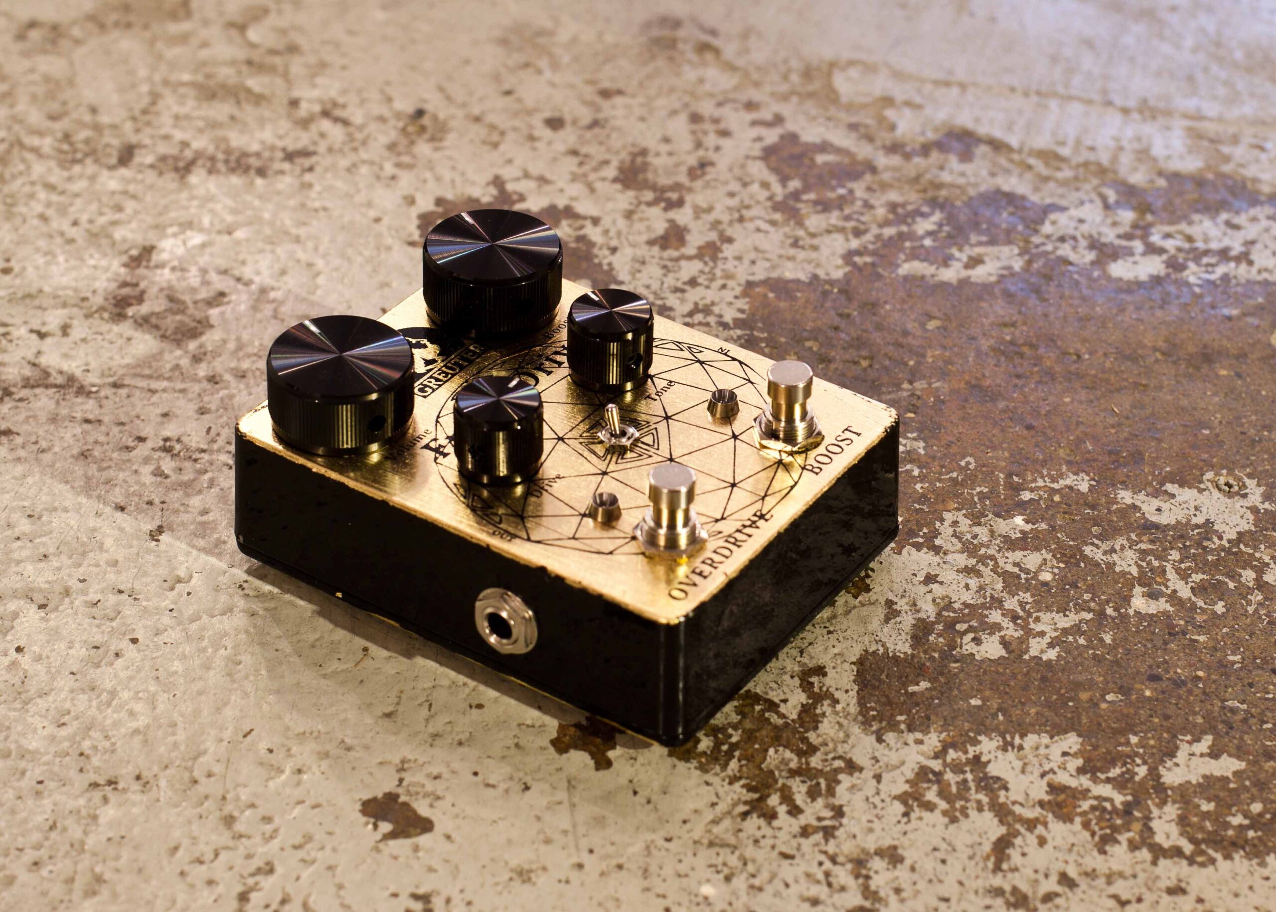 Greuter Audio Fuller Drive w/Boost Black on Gold - Image 2