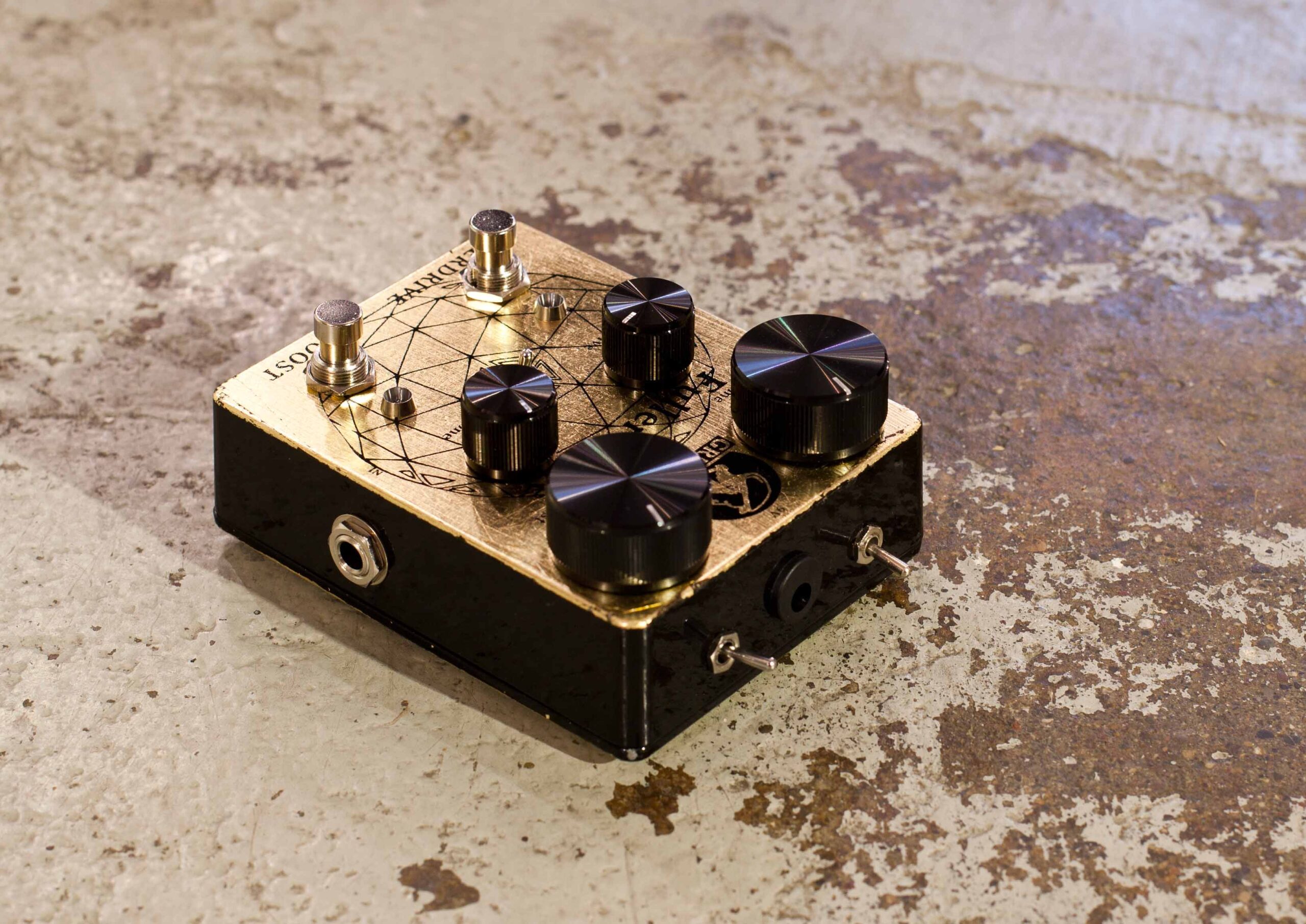 Greuter Audio Fuller Drive w/Boost Black on Gold - Image 3