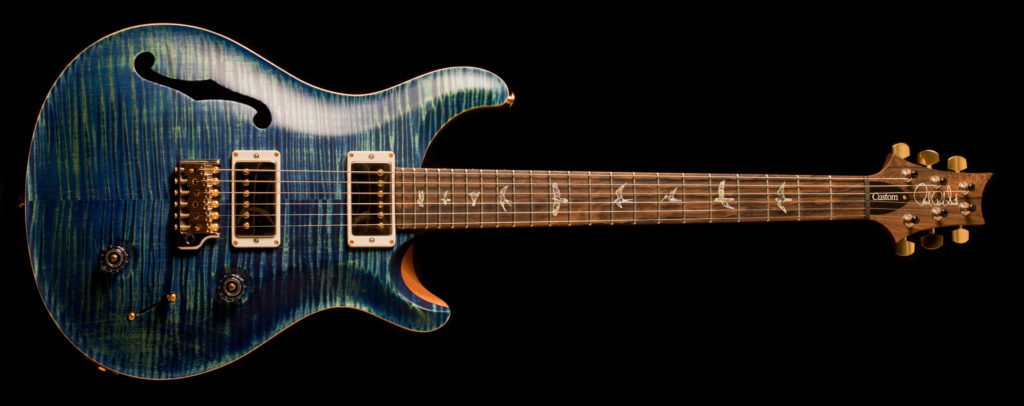 PRS Custom 22 Semi-Hollow Wood Library Limited Edition Satin River Blue
