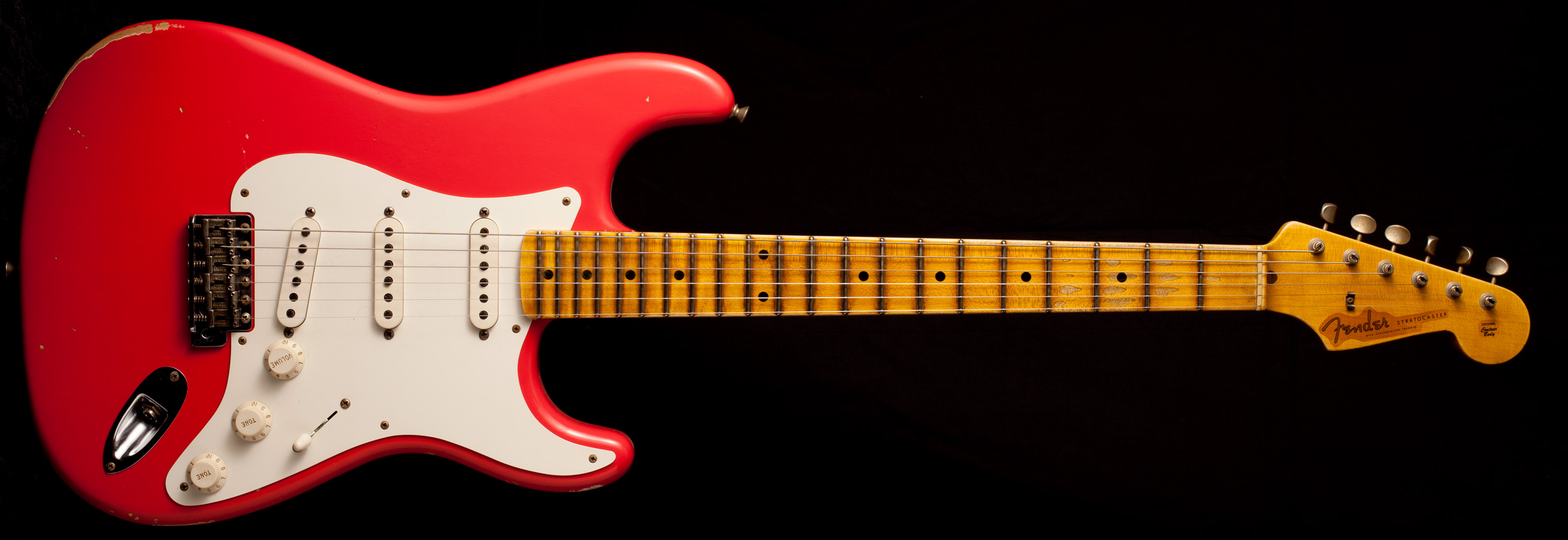 ギター FiestaRed Relic LaquerFinishStratocaster Fender Stratocaster Ltd 57 Heavy Relic Fiesta Red over