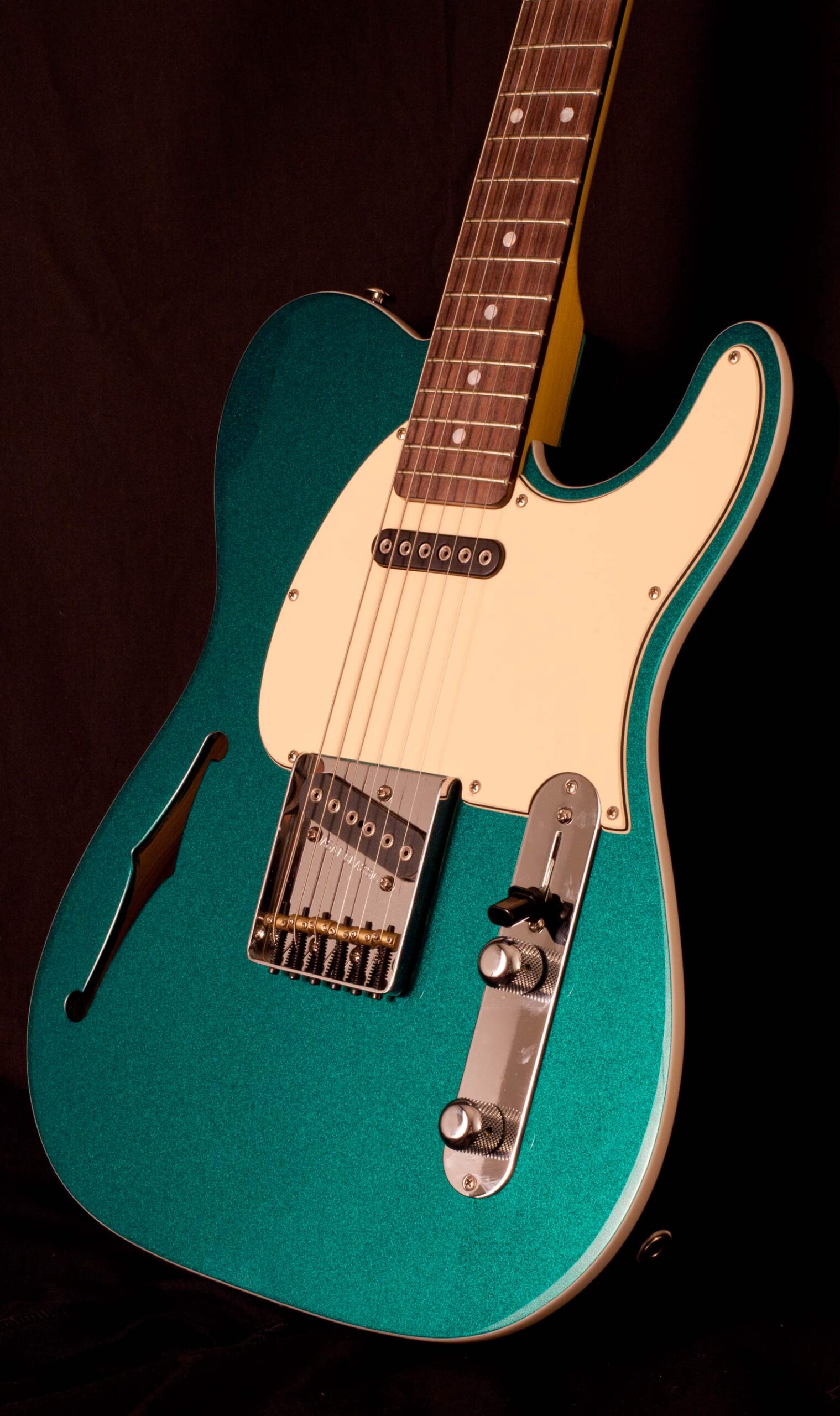 G&L Asat Classic Semi Hollow Turquoise Metal Flake - Image 2