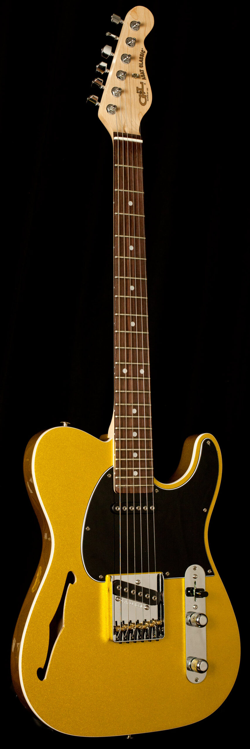 G&L Asat Classic Semi Hollow Yukon Gold Metallic - Image 4