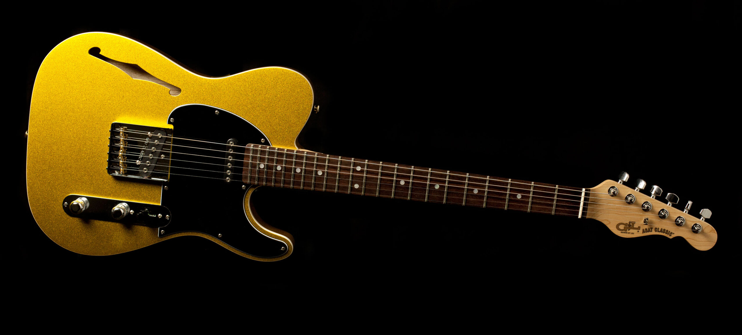 G&L Asat Classic Semi Hollow Yukon Gold Metallic - Image 7