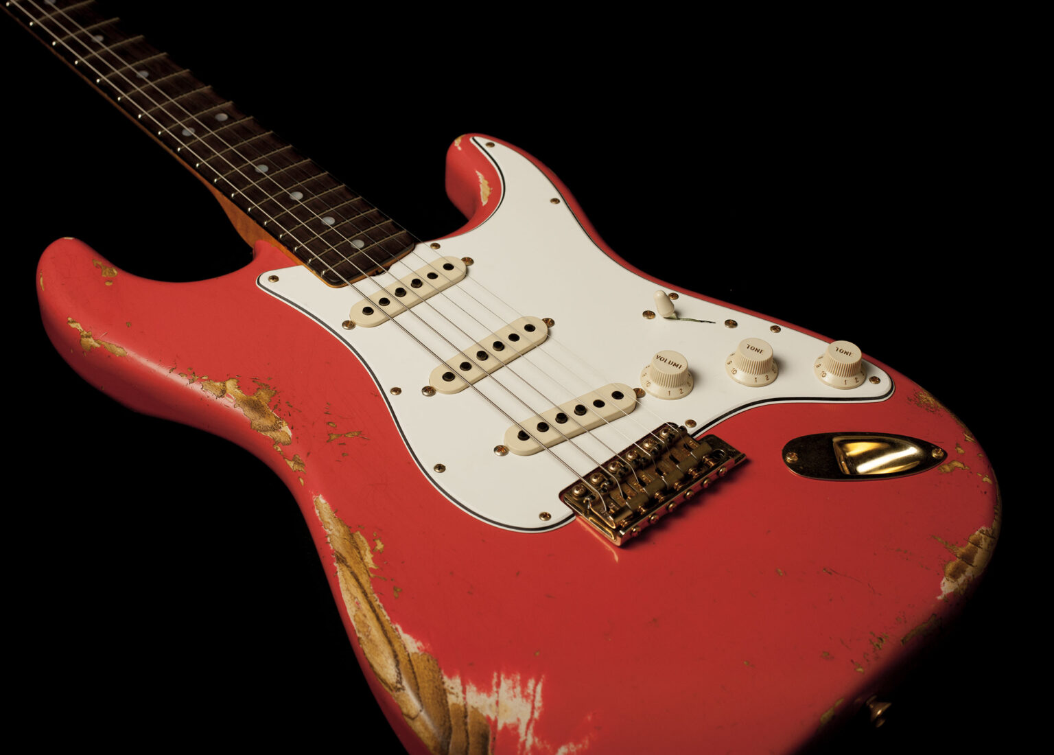Fender Stratocaster '66 Heavy Relic Faded Fiesta Red – Bild 6