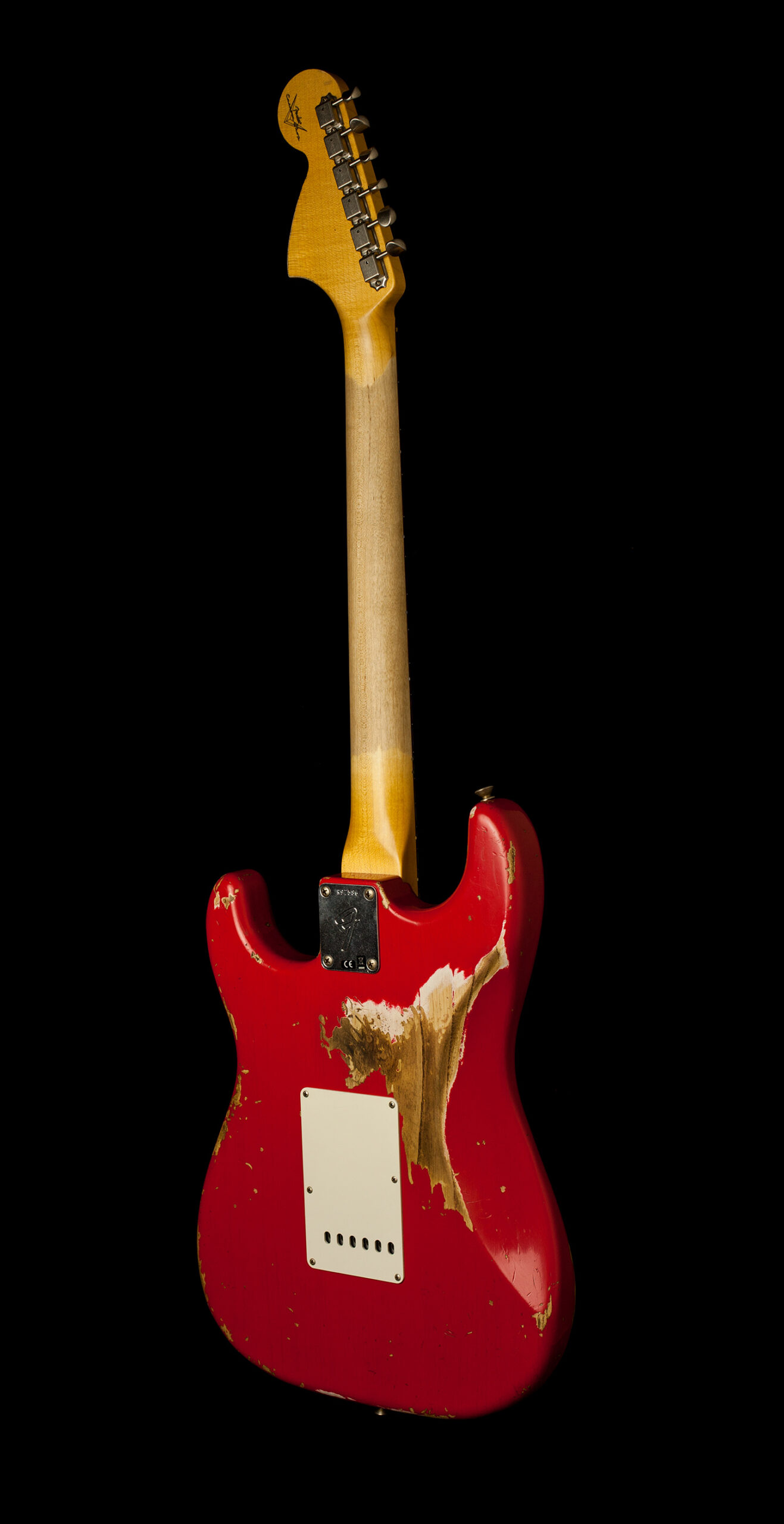 Fender Stratocaster '66 Heavy Relic Faded Hot Rod Red - Image 4