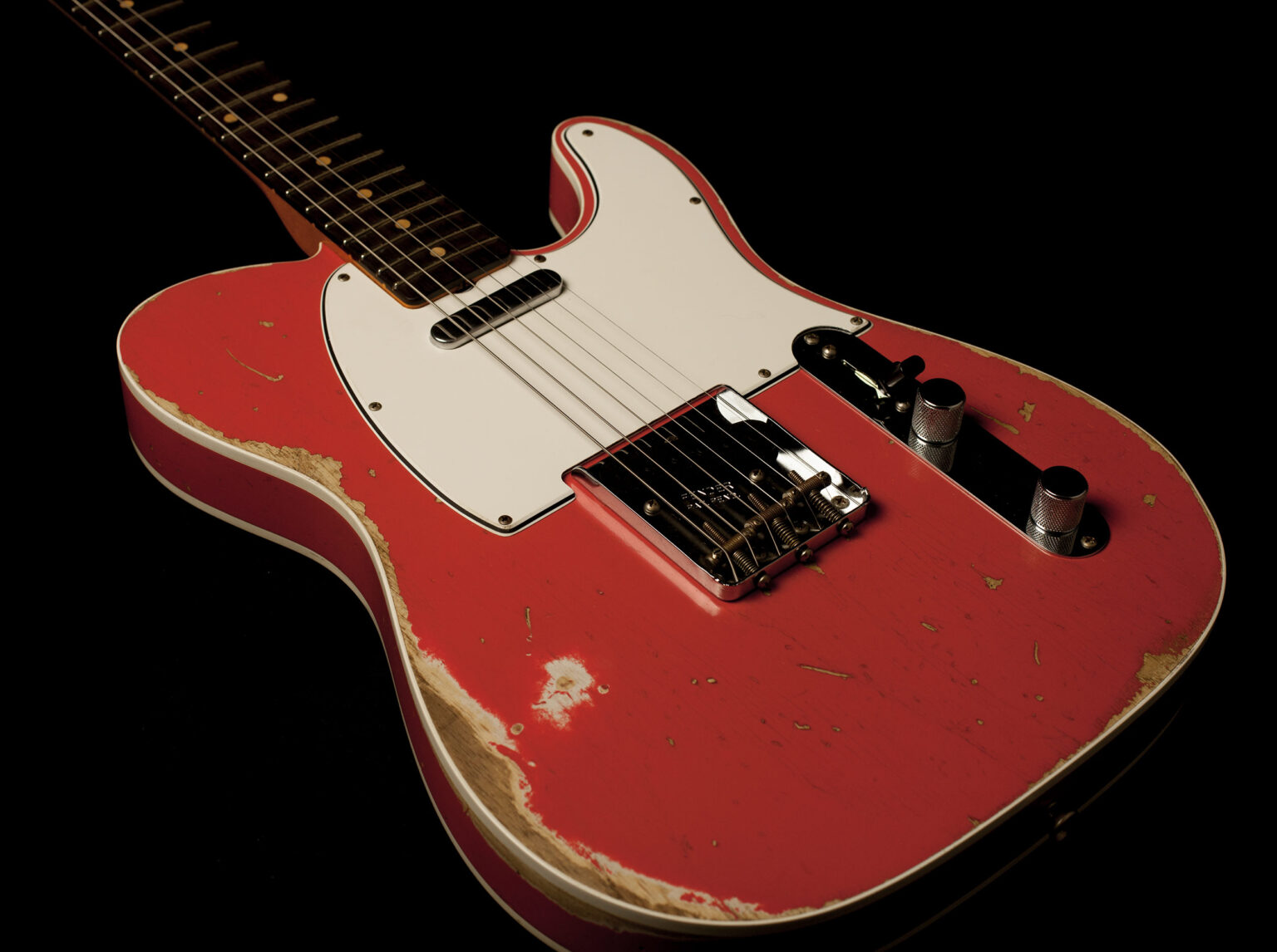 Fender Telecaster Custom '60 Heavy Relic Faded Fiesta Red - Image 6
