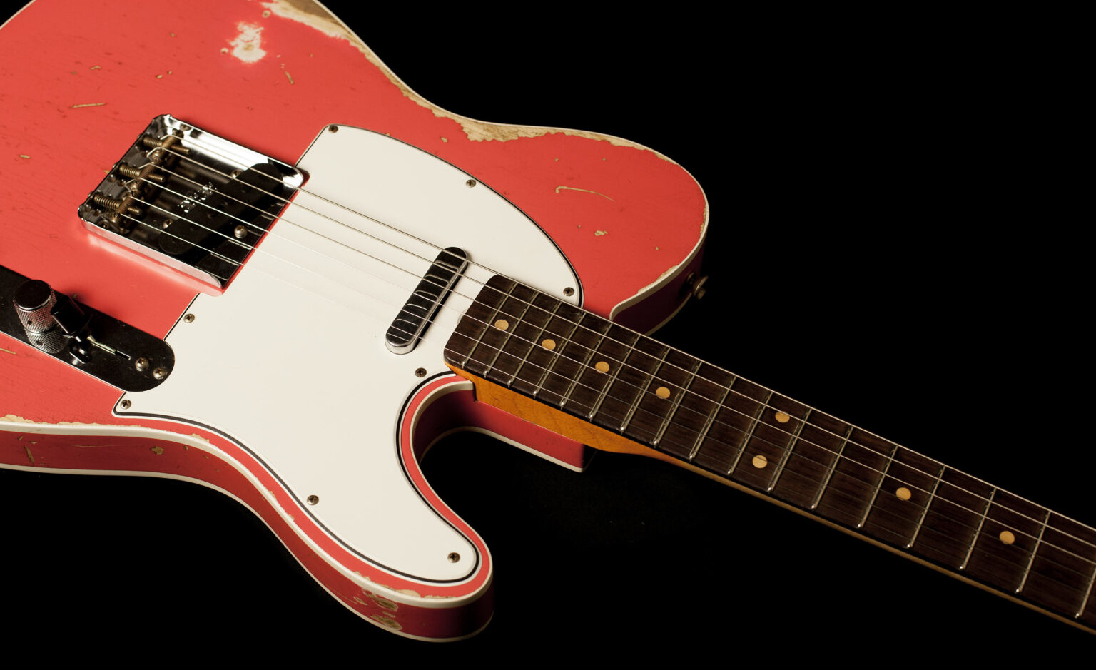 Fender Telecaster Custom '60 Heavy Relic Faded Fiesta Red - Image 7