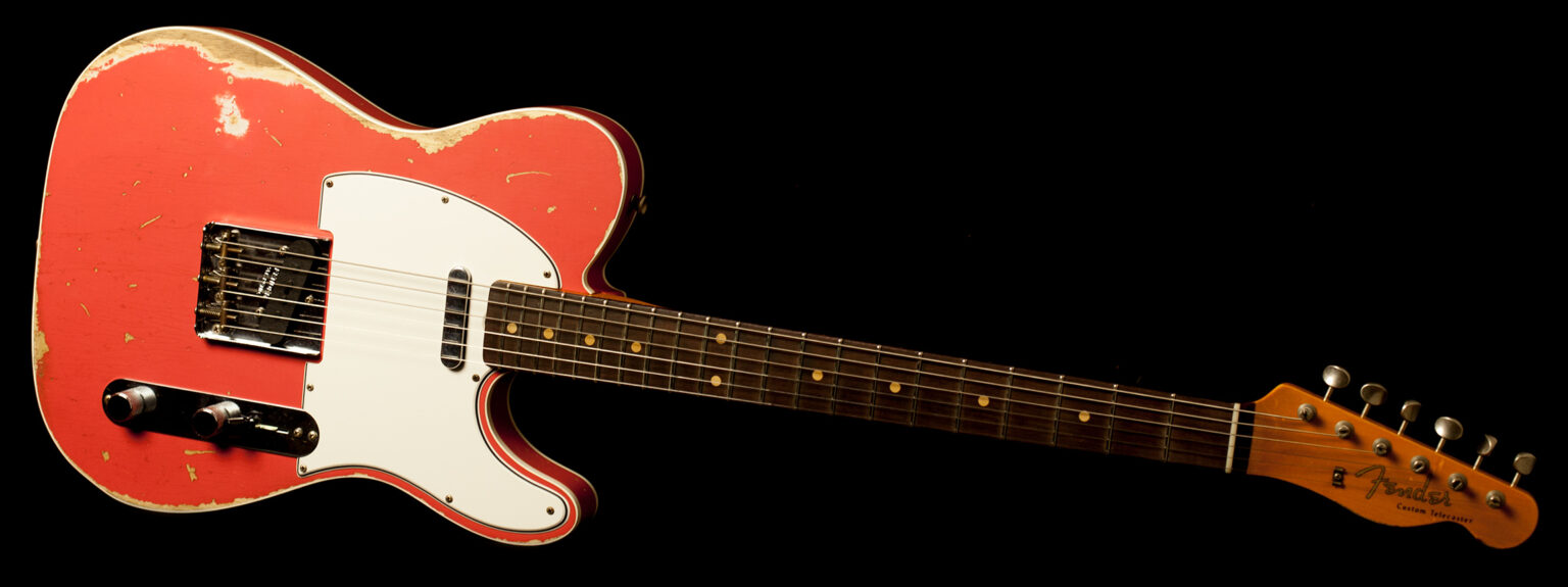 Fender Telecaster Custom '60 Heavy Relic Faded Fiesta Red - Image 8