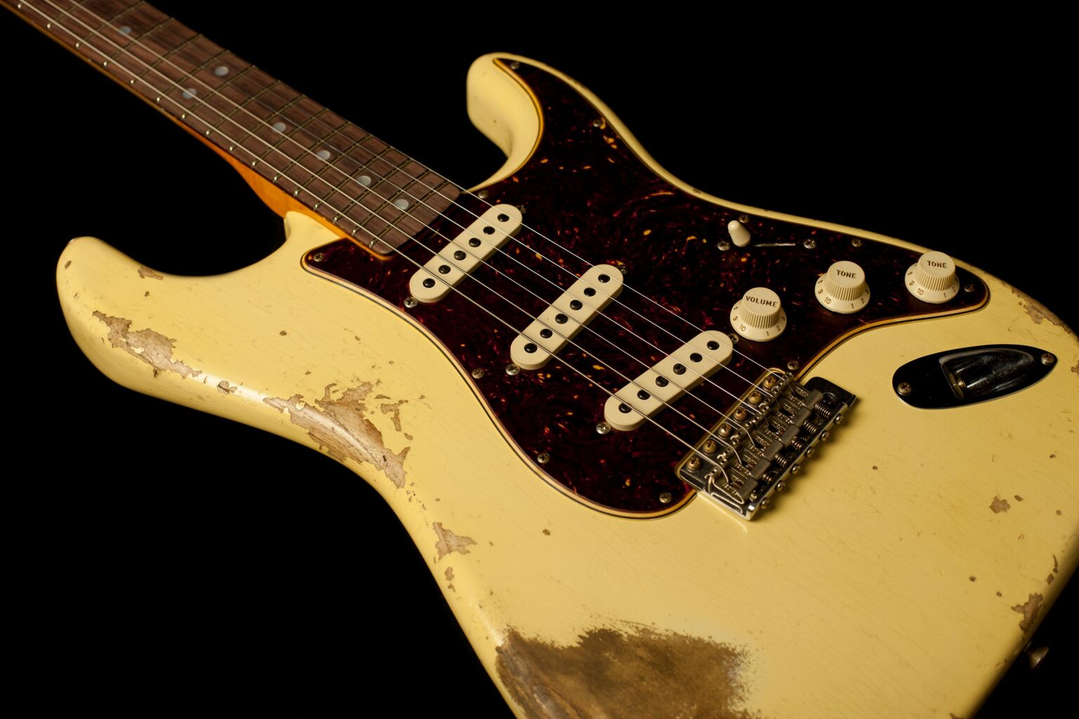 Fender Stratocaster '69 Heavy Relic Aged Vintage White – Bild 6