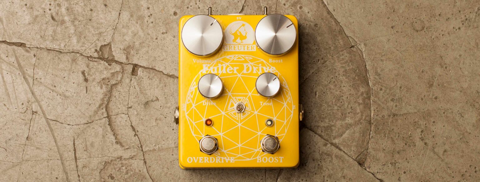 Greuter Audio Fuller Drive w/Boost White on Yellow