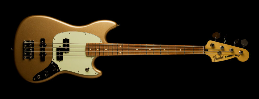 Fender Mustang Bass Player PJ Firemist Gold