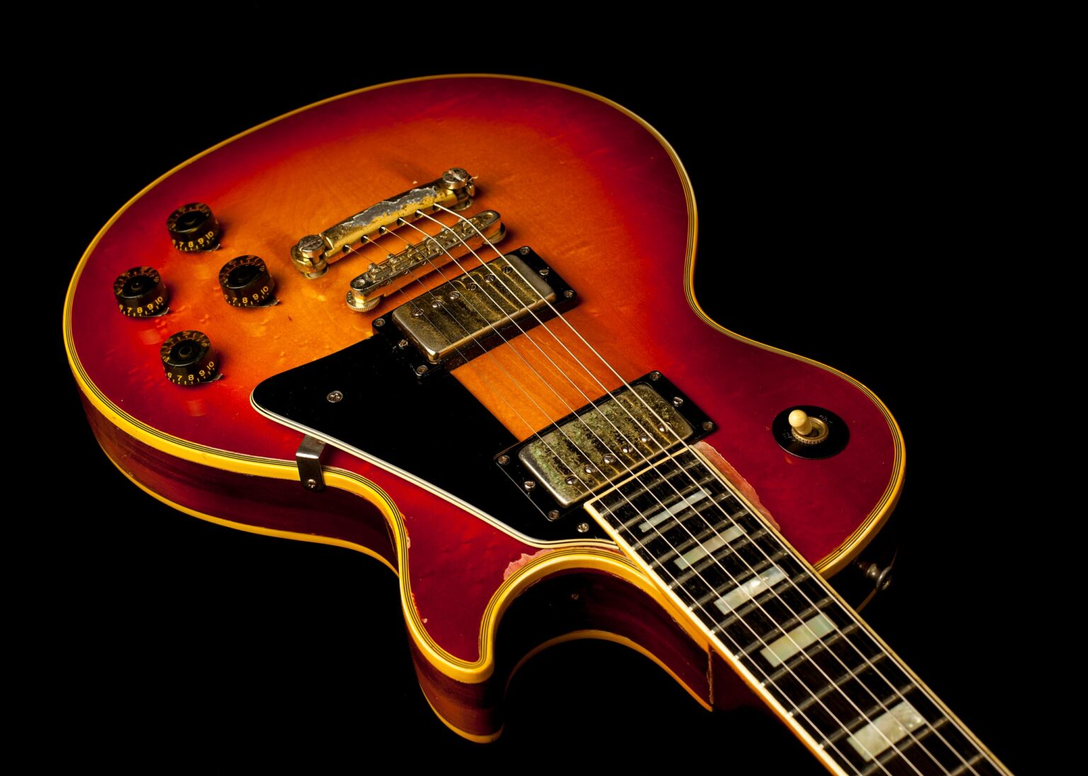 Gibson Les Paul Custom Cherry Sunburst 1973 - Image 8