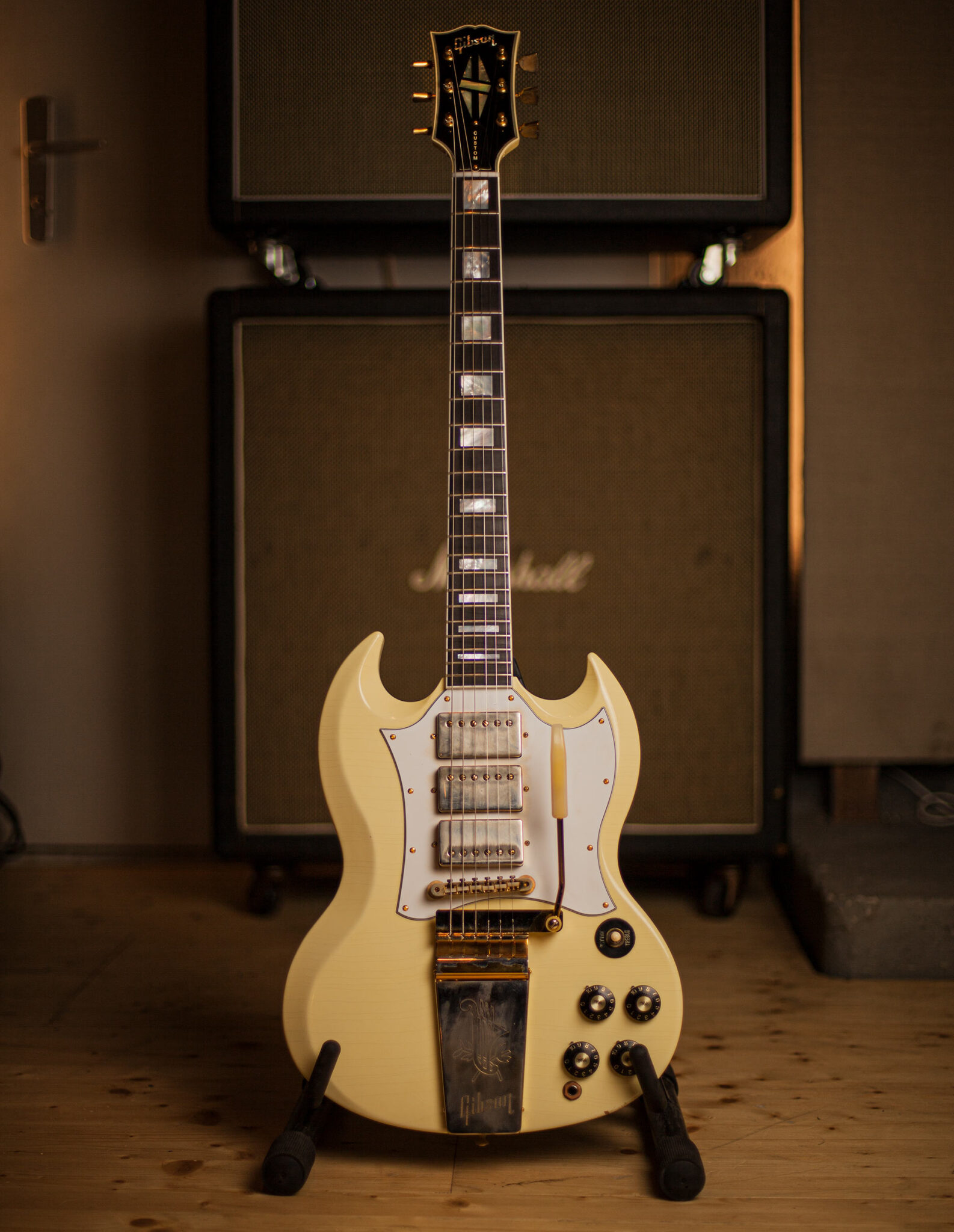 Gibson Jimi Hendrix 1967 SG Custom  Aged Polaris White – Bild 18