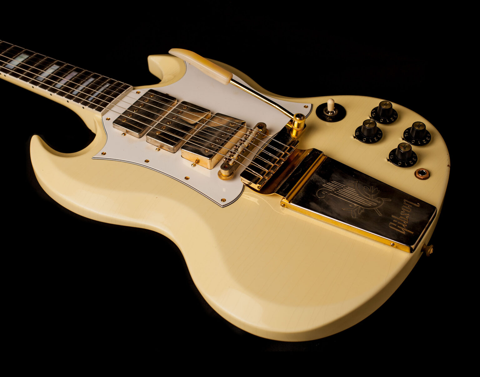 Gibson Jimi Hendrix 1967 SG Custom  Aged Polaris White – Bild 6