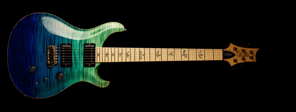PRS Custom 24 Wood Library 10 Top Faded Blue Smokeburst