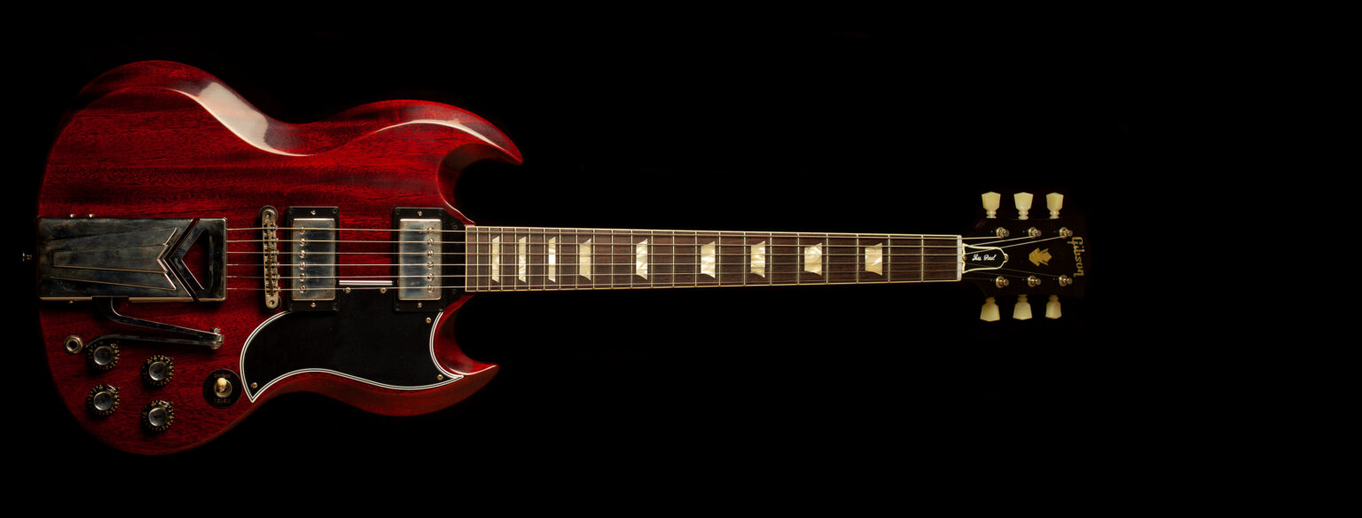 Gibson Les Paul SG Standard 1961 60th Anniversary Sideways Vibrola Cherry Red