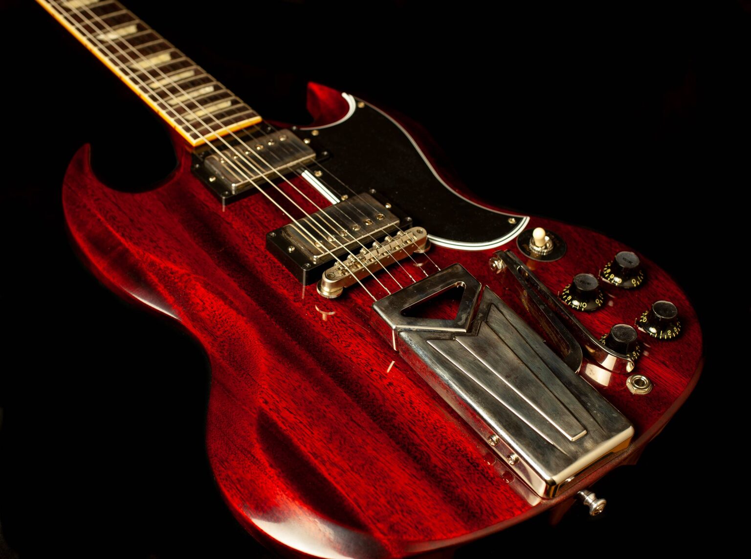Gibson Les Paul SG Standard 1961 60th Anniversary Sideways Vibrola Cherry Red - Image 6