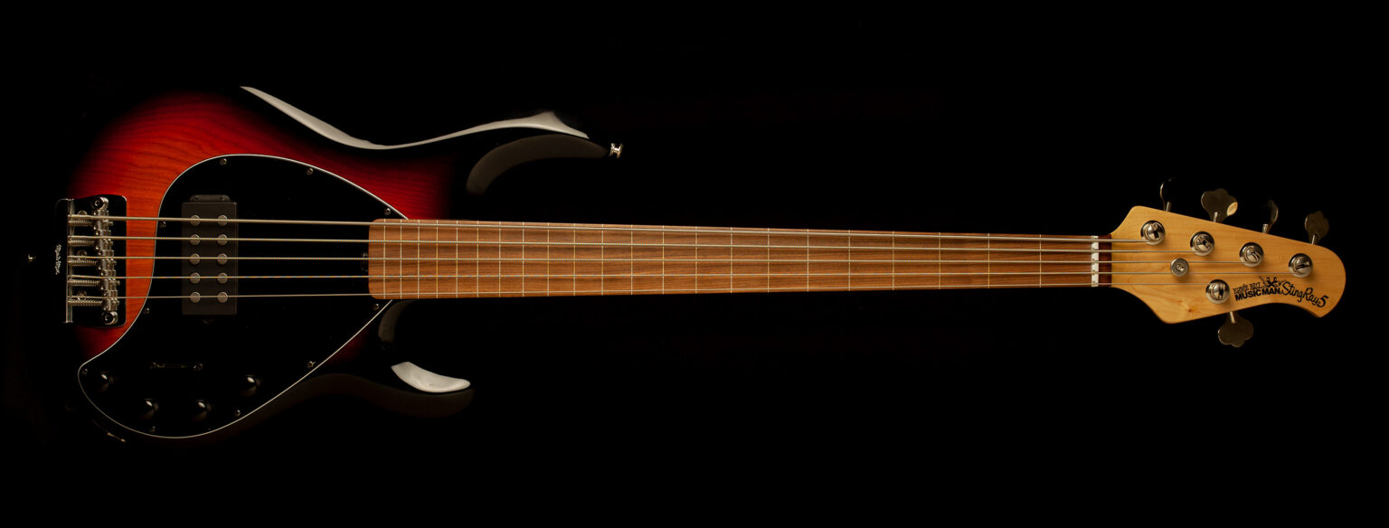 Music Man Stingray 5 String Fretless Vintage Sunburst 2018