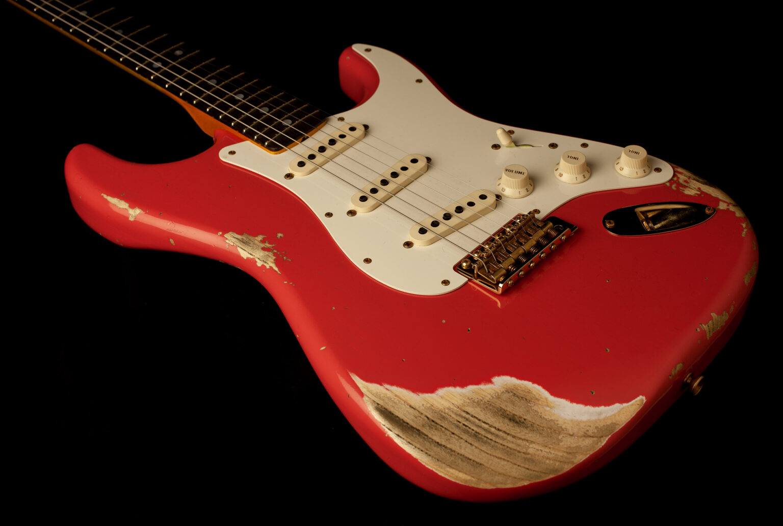 Fender Stratocaster '66 Faded Fiesta Red Heavy Relic – Bild 6