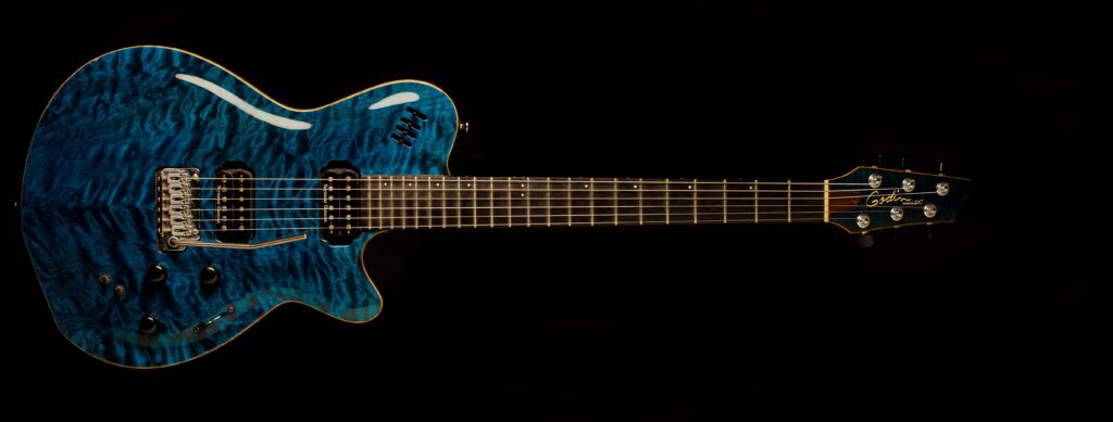 Godin LGX-SA Trans Blue Quilt 2001