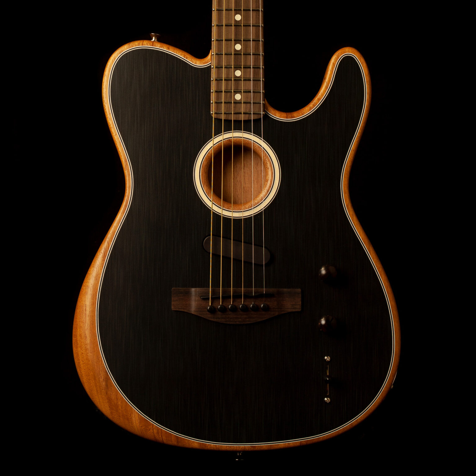 Fender Acoustasonic Player Telecaster Brushed Black - Image 5