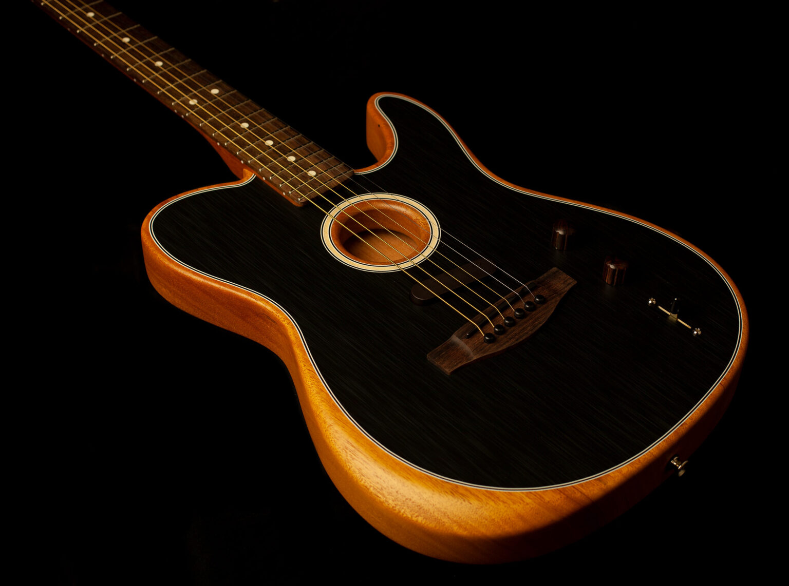Fender Acoustasonic Player Telecaster Brushed Black - Image 2