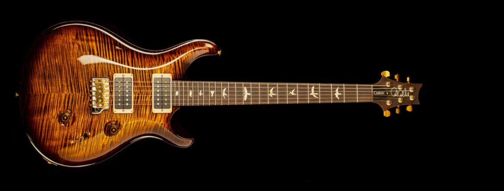 PRS Custom 24 10 Top Black Gold Burst