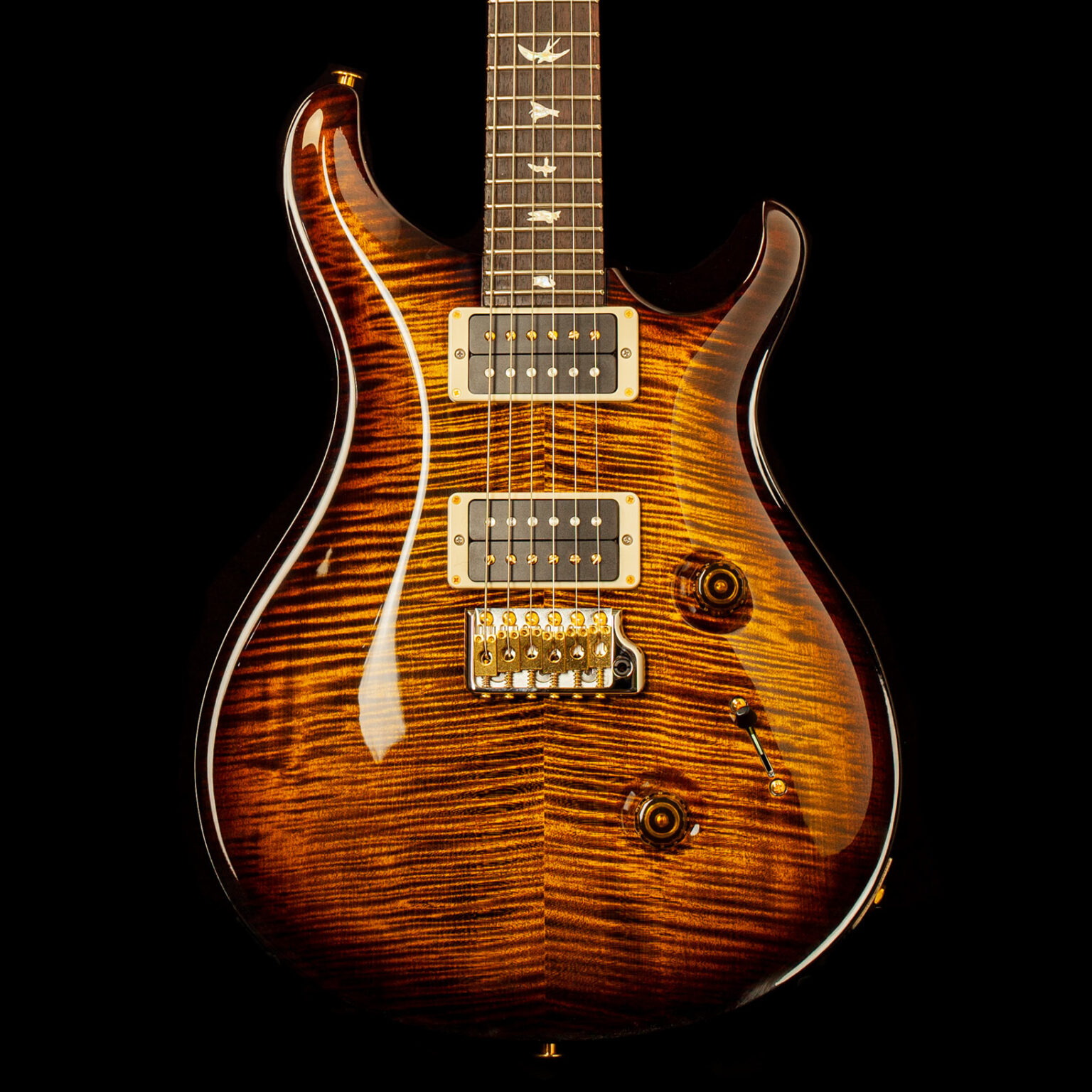 PRS Custom 24 10 Top Black Gold Burst – Bild 2