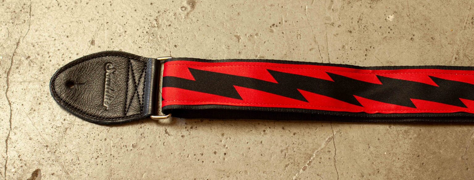 Souldier Strap Lightning Bolt Black on Red