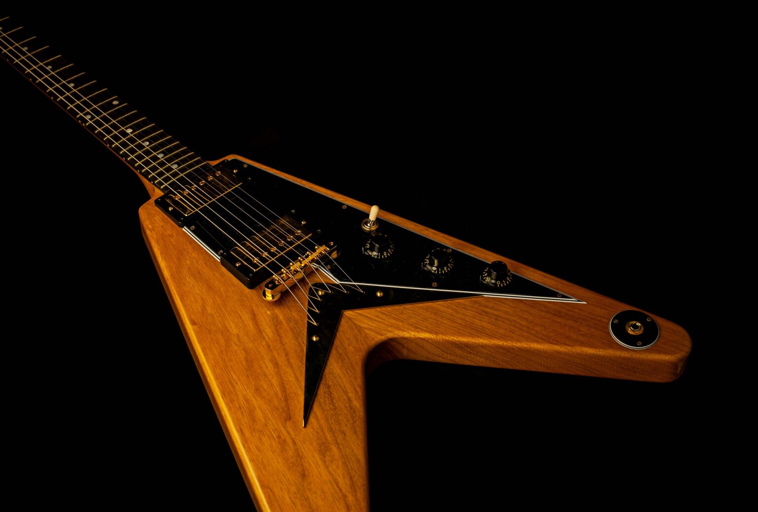 Gibson Korina Flying-V 1958 Reissue Black Pickguard – Bild 6