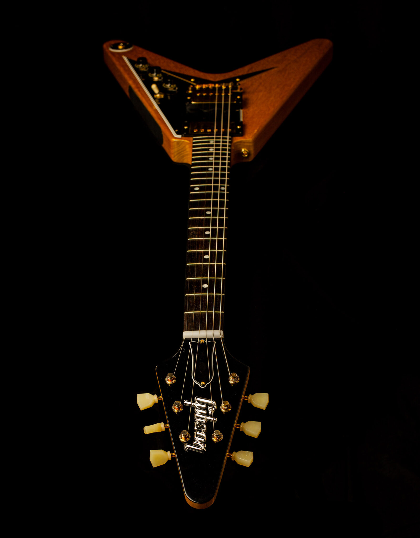 Gibson Korina Flying-V 1958 Reissue Black Pickguard - Image 3