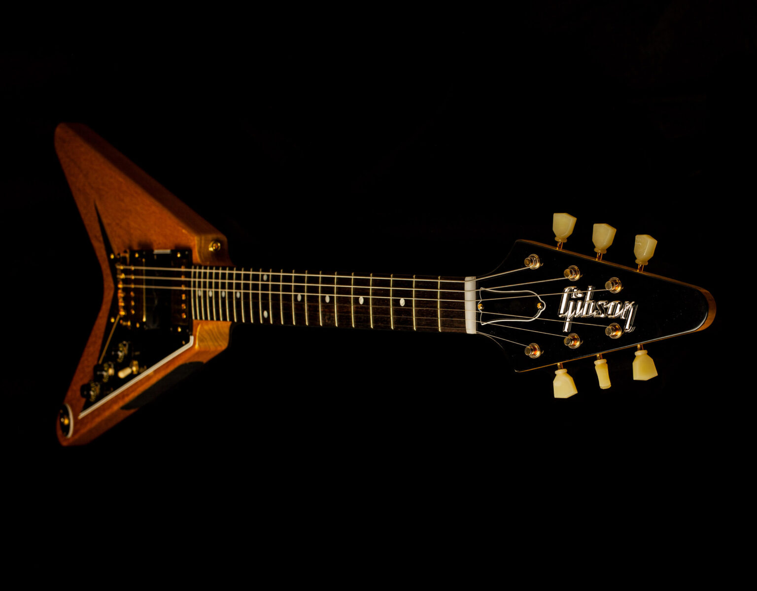 Gibson Korina Flying-V 1958 Reissue Black Pickguard – Bild 3
