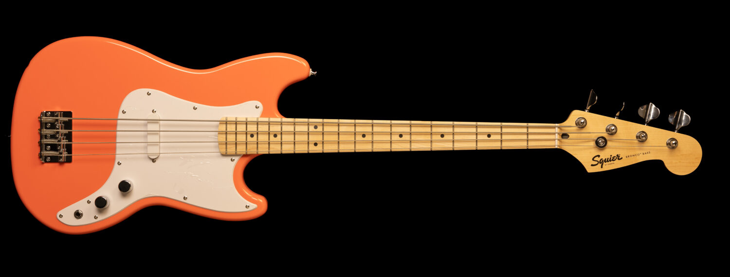 Squier Bronco Bass Tahitian Coral