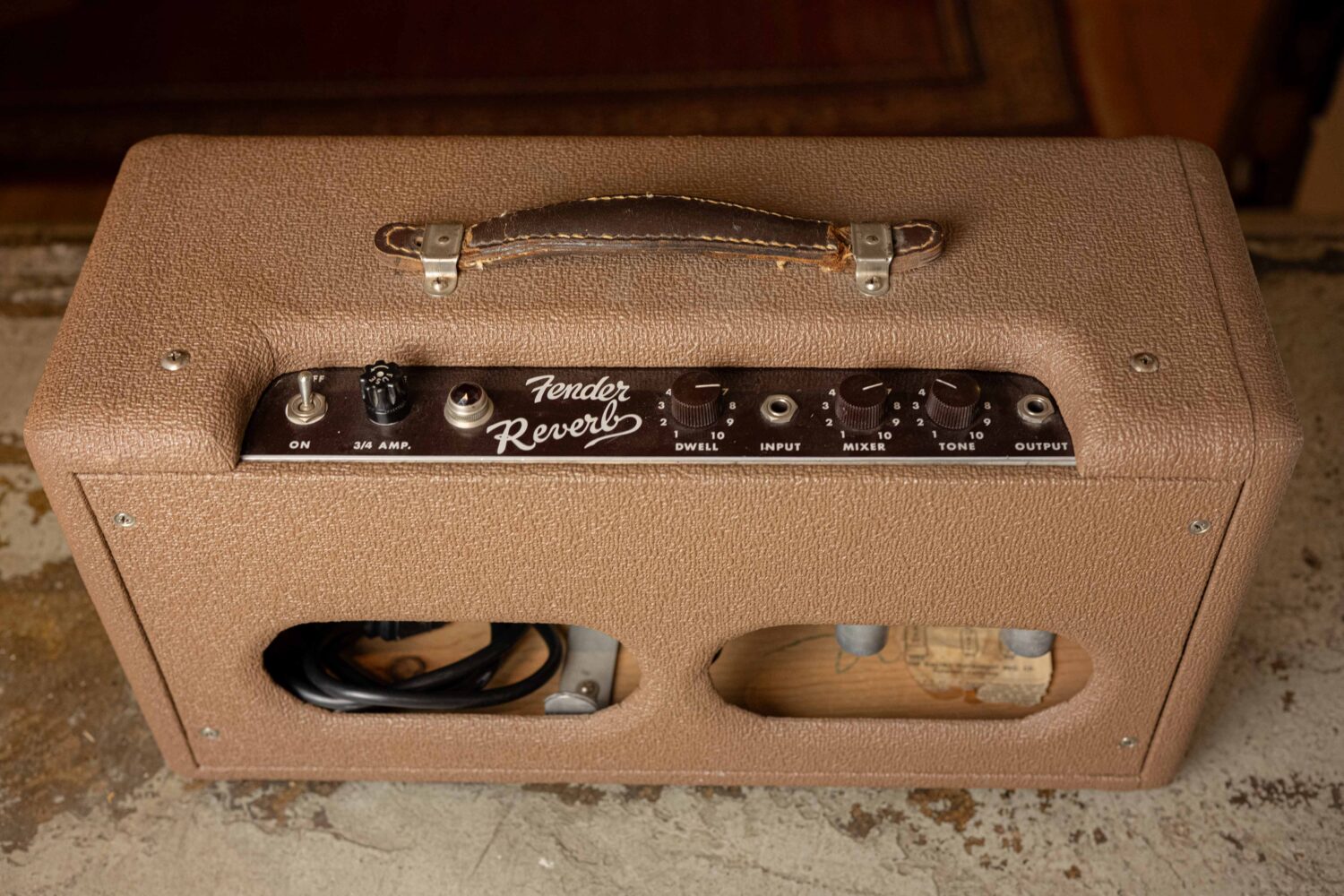 Fender Reverb Unit Brown Tolex 1963 – Bild 3