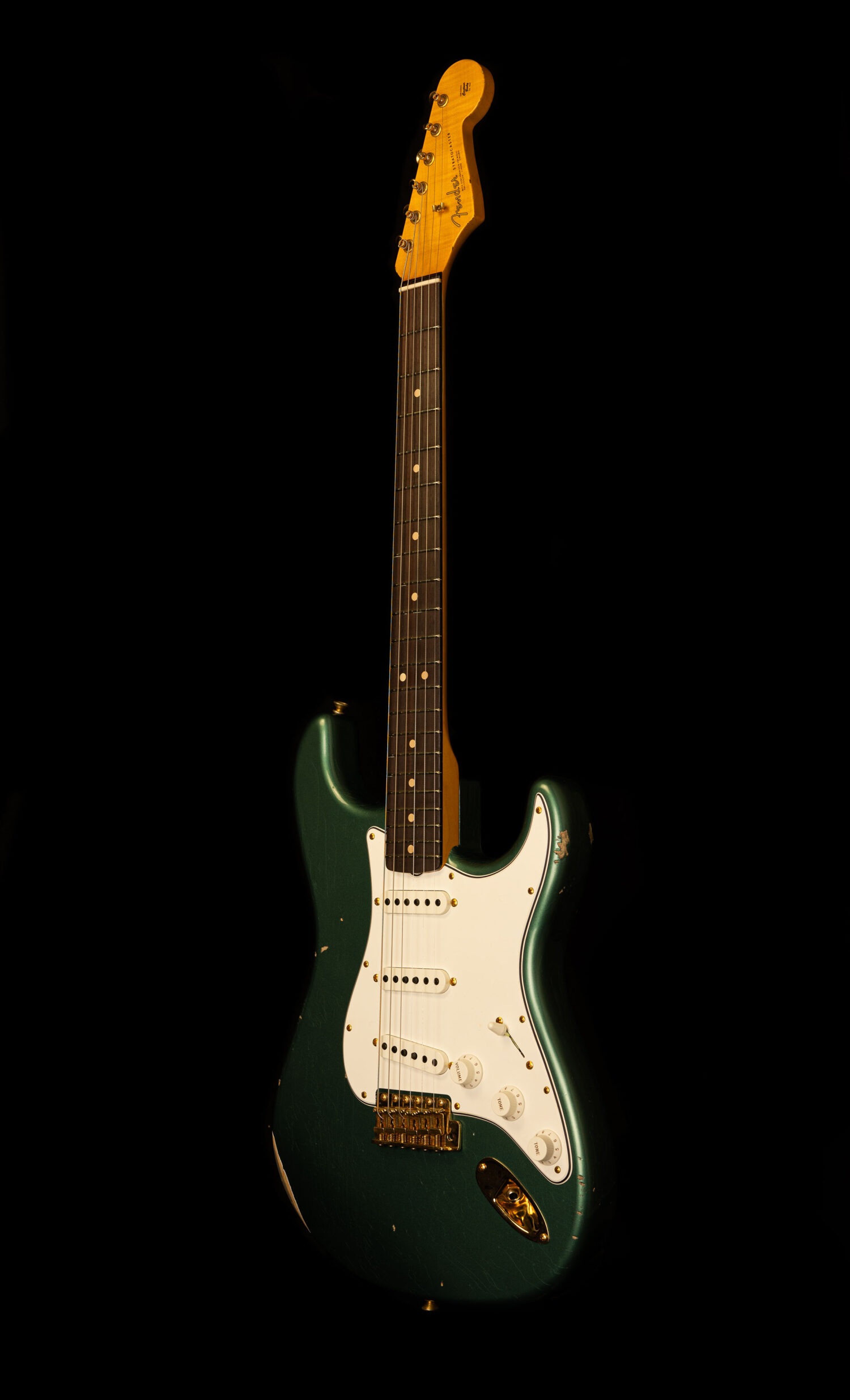 Fender Stratocaster '63 Sherwood Green Metallic Relic – Bild 4