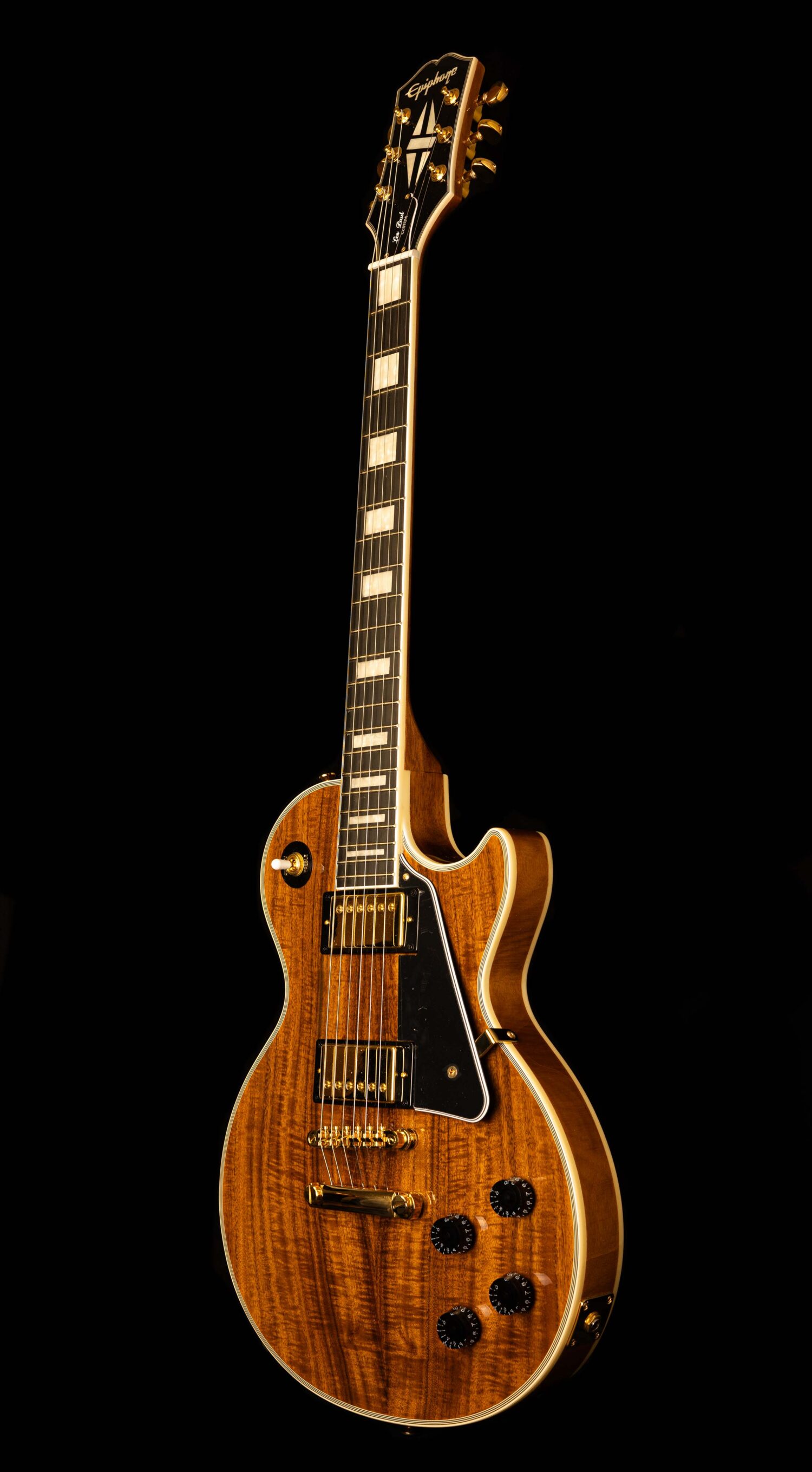ギター Epiphone Les Paul Custom koa LES PAUL CUSTOM KOA NATURAL - GUITARRA EPIPHONE LES PAUL CUSTOM