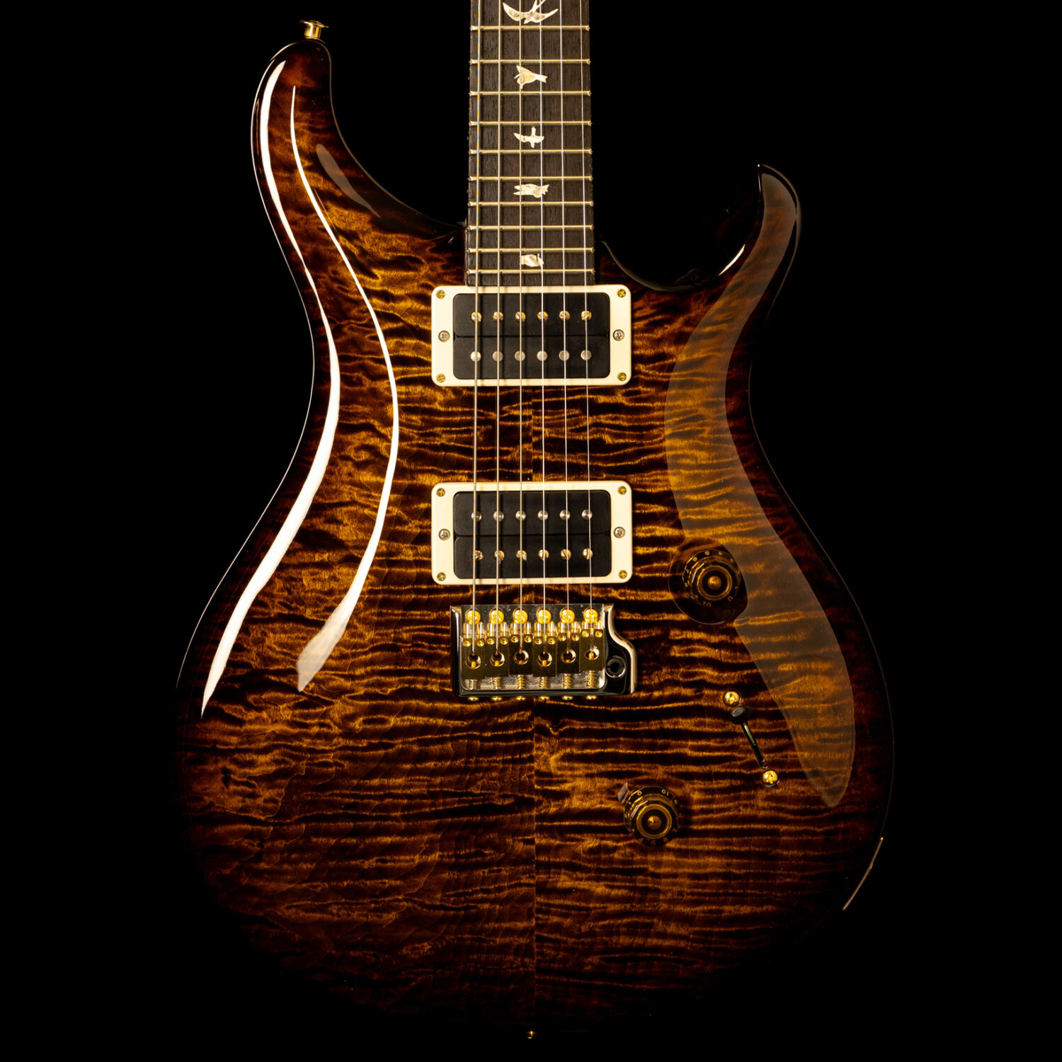 PRS Custom 24 10 Top Black Gold Burst – Bild 2
