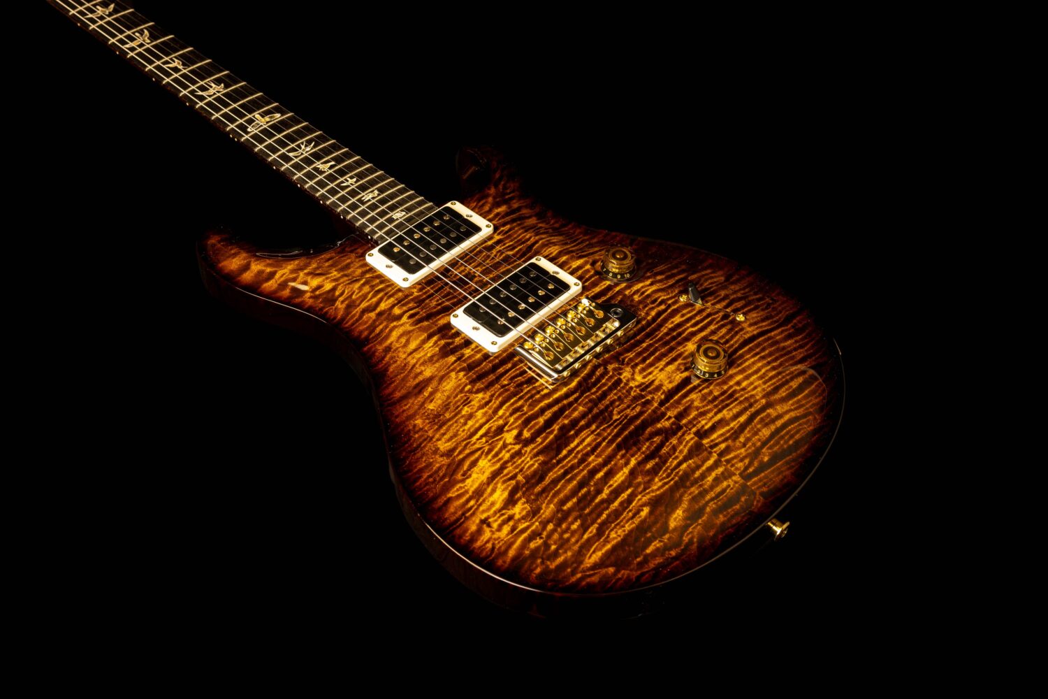 PRS Custom 24 10 Top Black Gold Burst – Bild 5