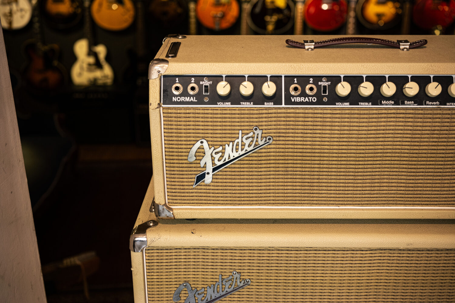Fender Vibrolux Piggyback Blonde 80's – Bild 3