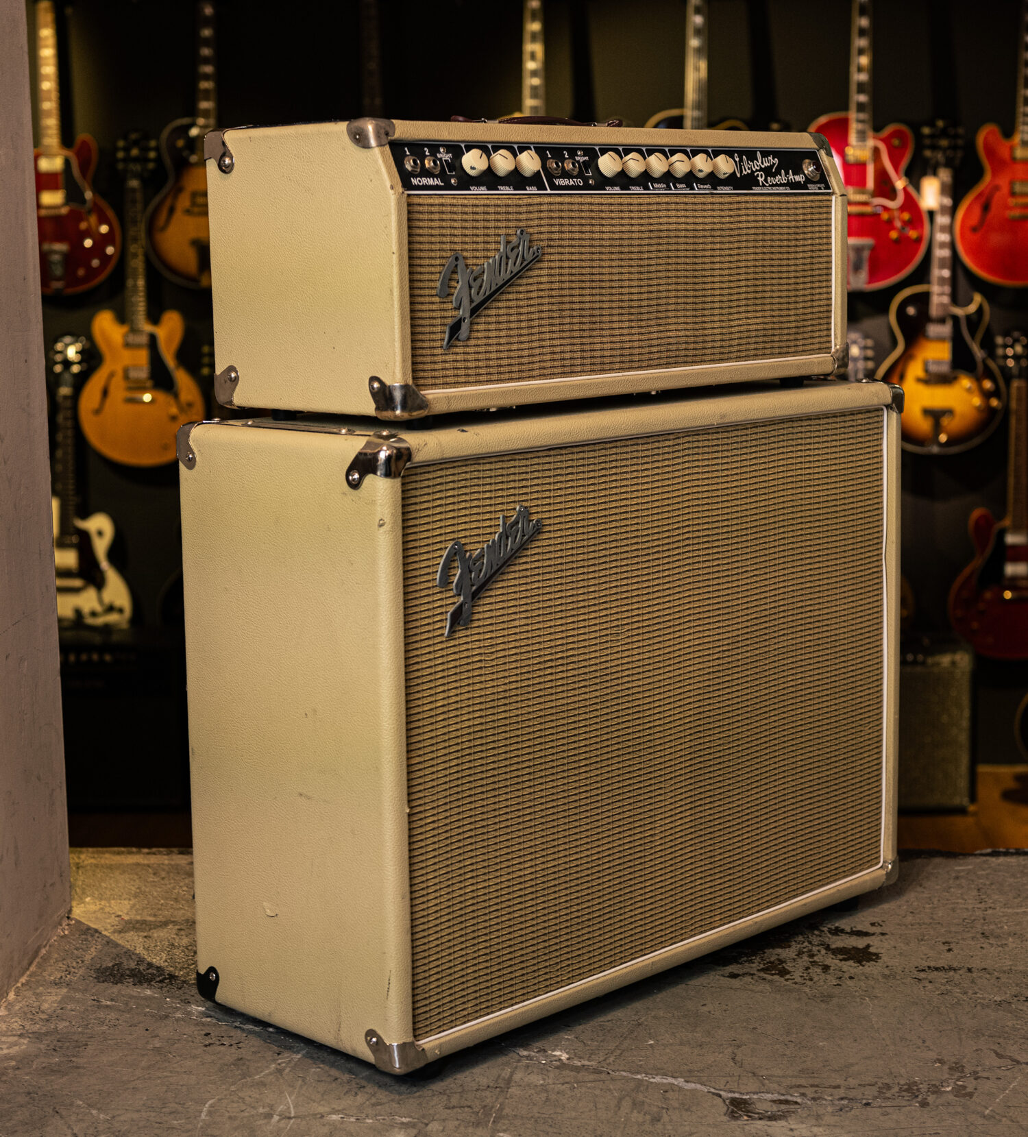 Fender Vibrolux Piggyback Blonde 80's – Bild 2