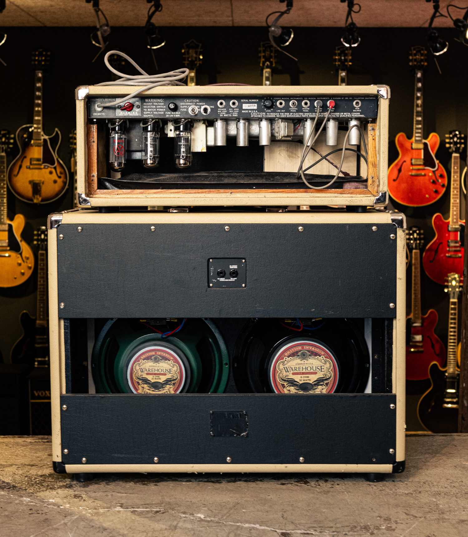 Fender Vibrolux Piggyback Blonde 80's – Bild 5
