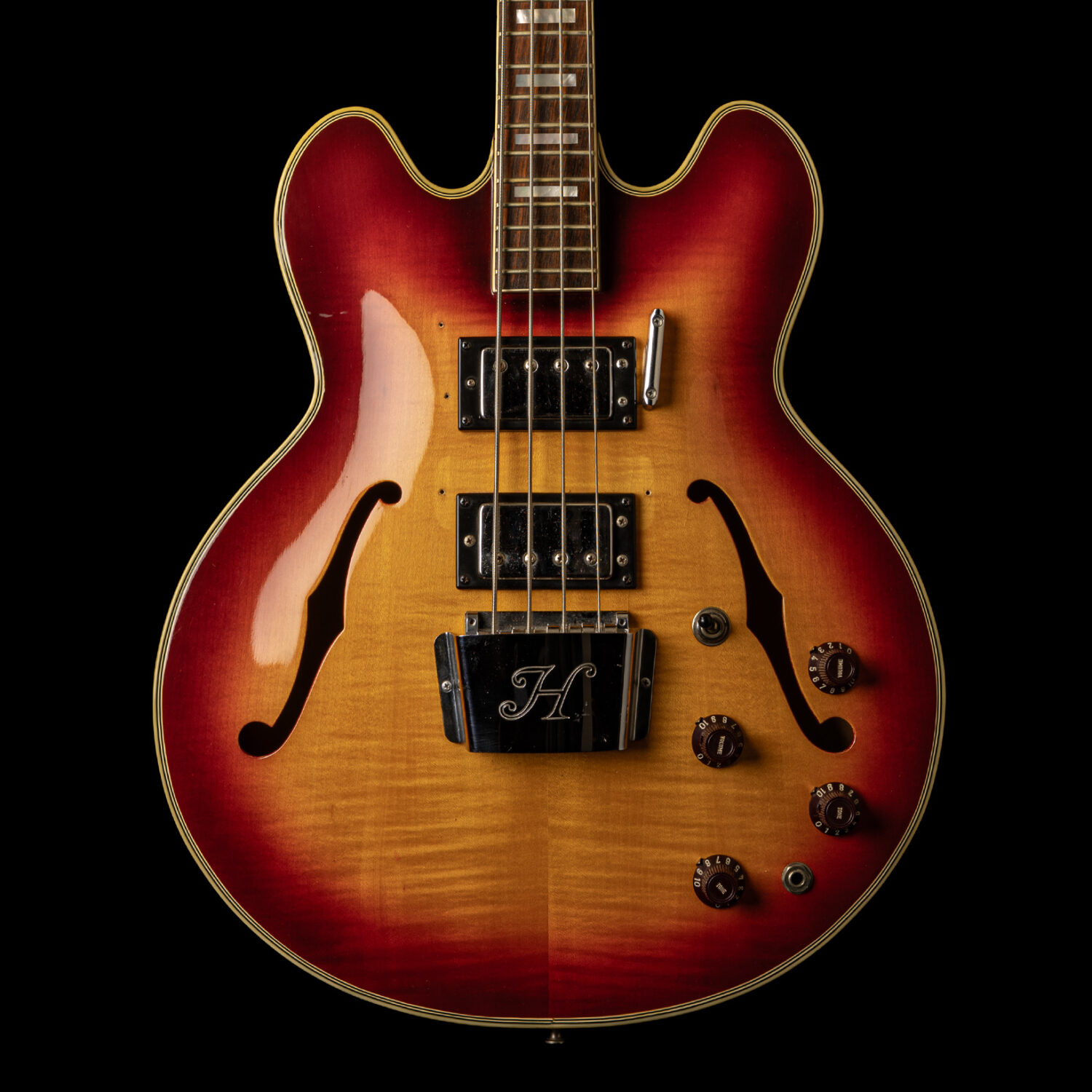 Hoyer Hollowbody Bass Sunburst 1960's – Bild 2