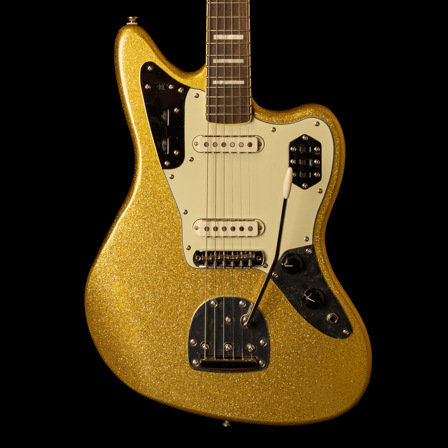 Squier Jaguar Classic Vibe 70's FSR Gold Sparkle – Bild 2