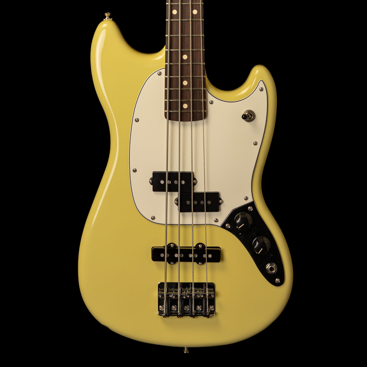 Fender Mustang Bass PJ Player II Hialeah Yellow - Image 2
