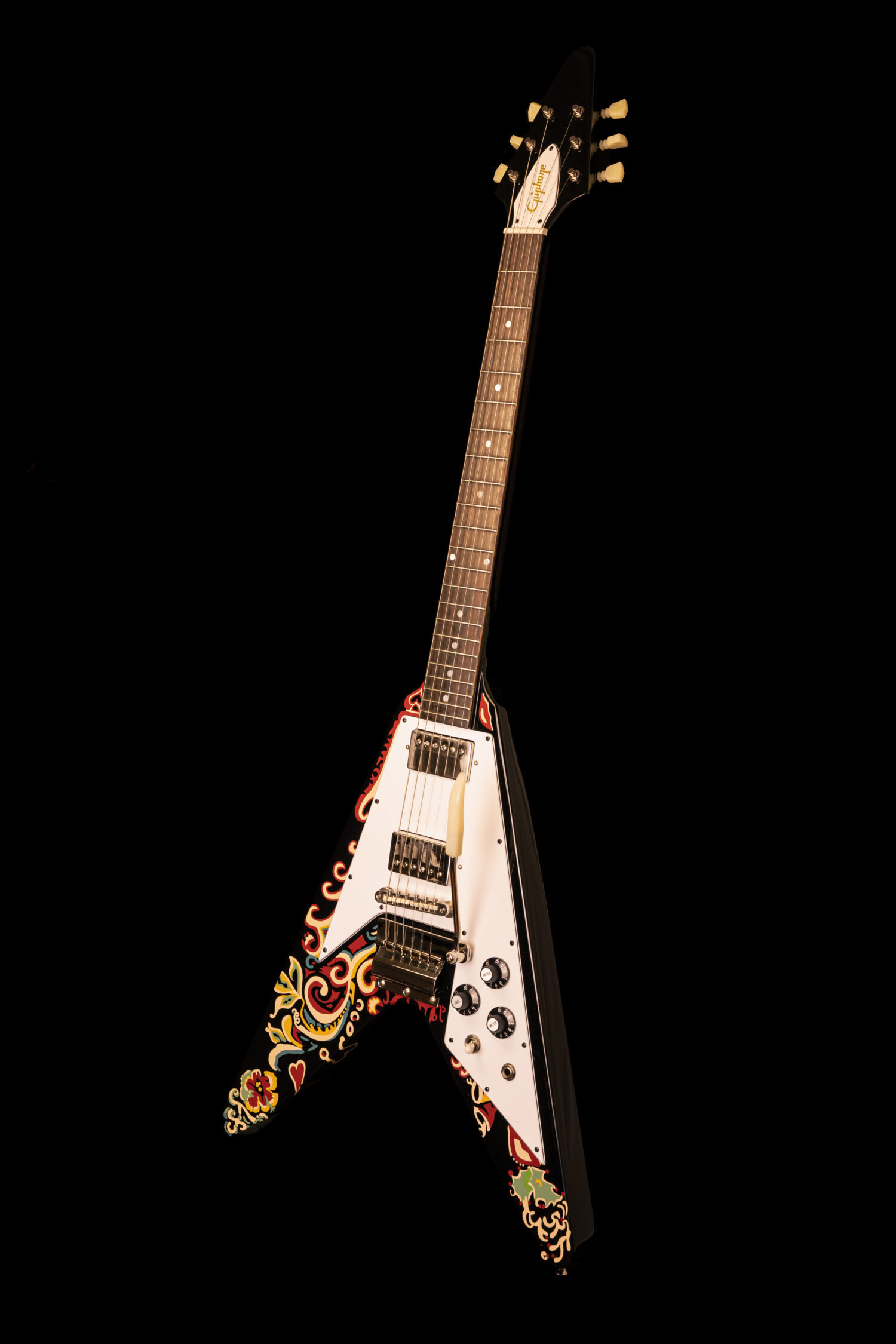 Epiphone Flying-V Jimi Hendrix "Love Drops" Ebony - Image 4