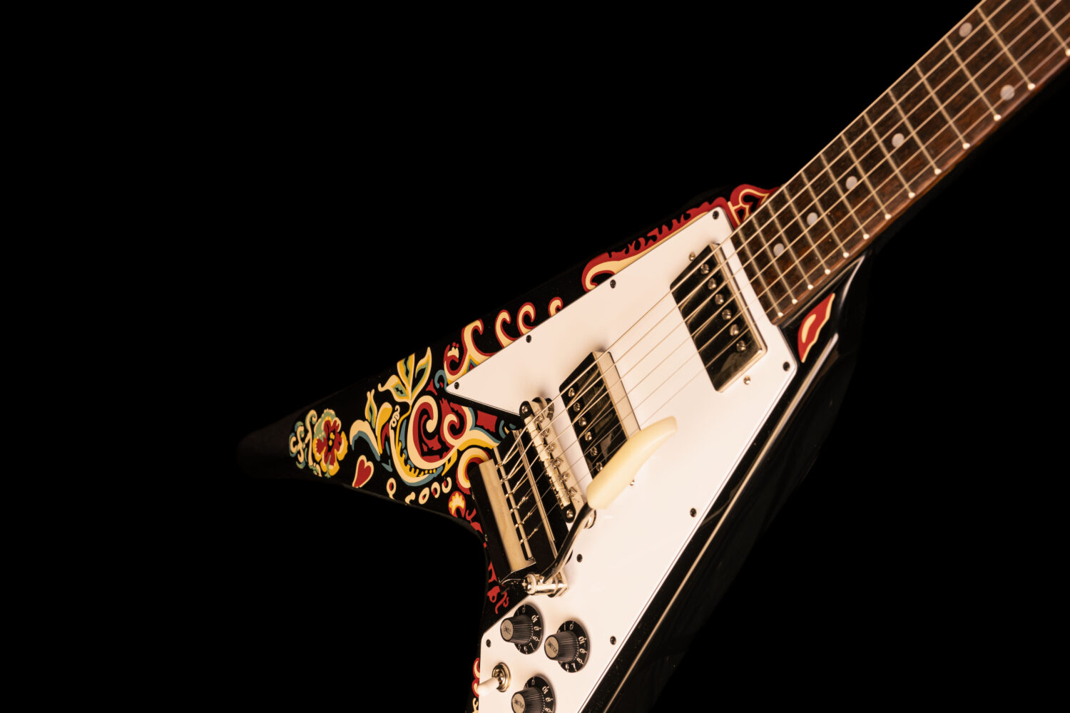Epiphone Flying-V Jimi Hendrix "Love Drops" Ebony - Image 6