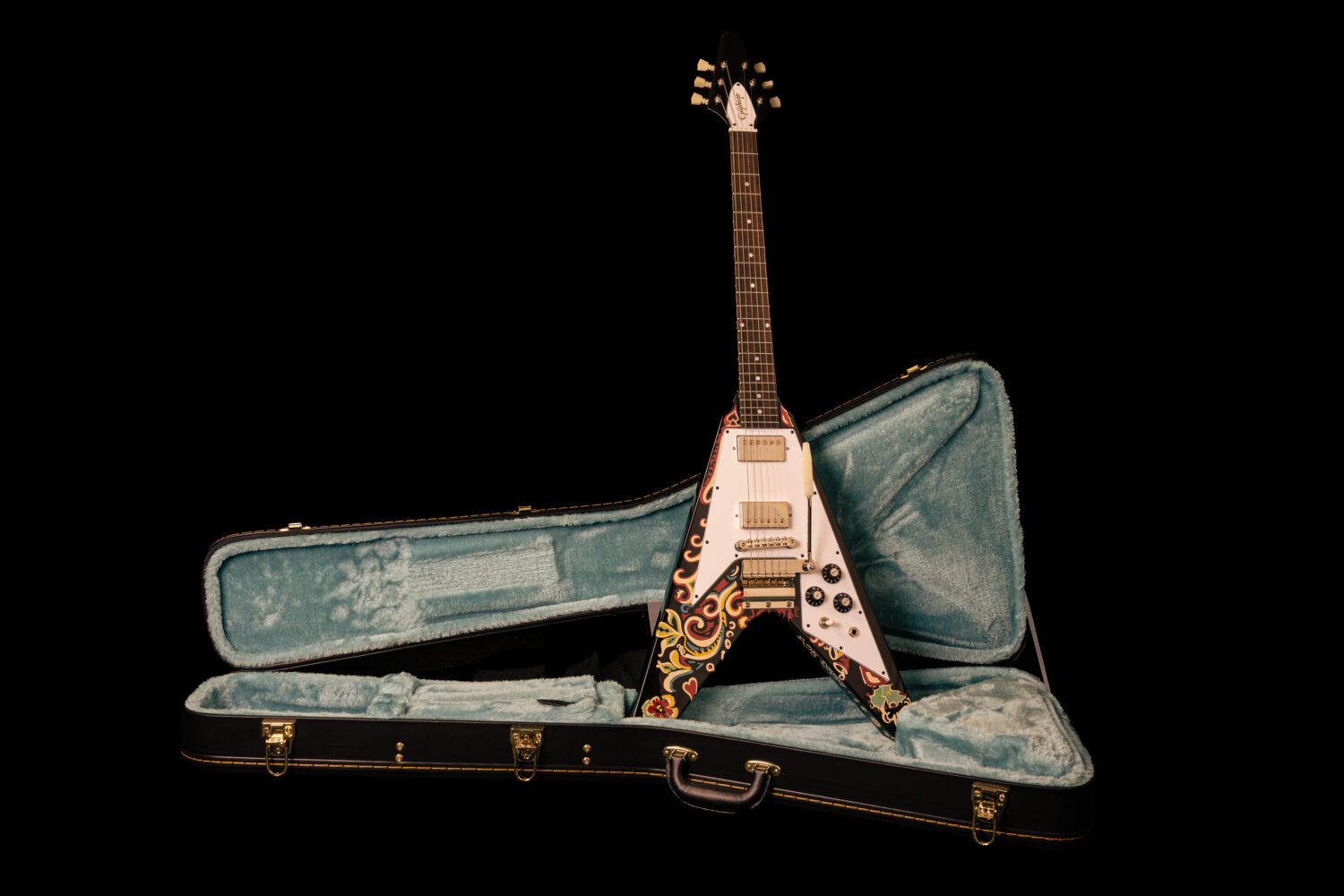 Epiphone Flying-V Jimi Hendrix "Love Drops" Ebony - Image 7